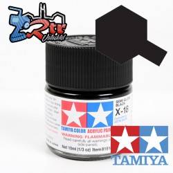 X-18 Pintura Acrílica Negro Satinado 10Ml Tamiya