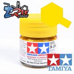 X-24 Pintura Acrílica Amarillo Translucido 10Ml Tamiya
