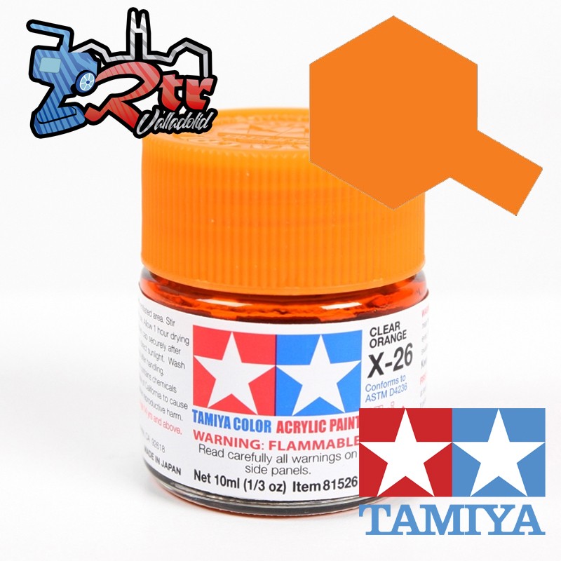TAMIYA 81526 Color Acrylic Paint X-26 Clear Orange Net 10ml