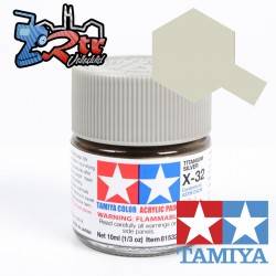 X-32 Pintura Acrílica Titanio Plateado Brillante Translucido 10Ml Tamiya