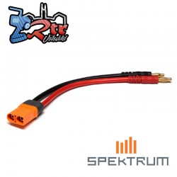 Cable de carga IC5 6" bananas 4mm Spektrum SPMXCA504