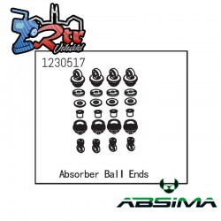 Extremos de bola de amortiguador Absima 1230517