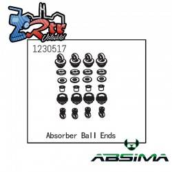 Extremos de bola de amortiguador Absima 1230517