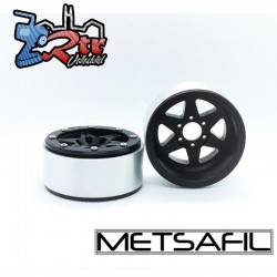 Llantas Metsafil 1.9 beadlock PT-Sixstar Negro/Negro (2 Unidades)