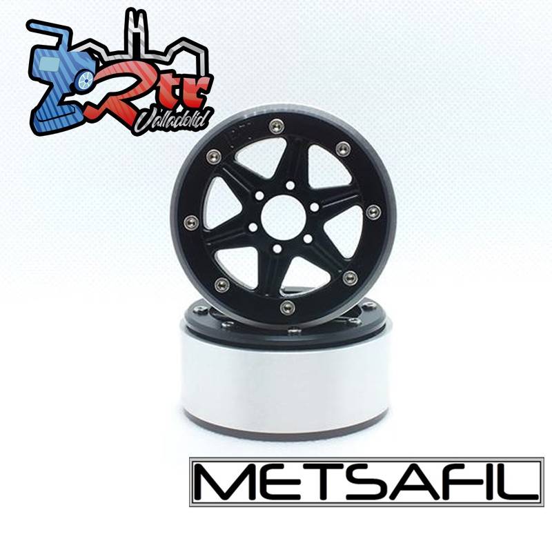 Llantas Metsafil 1.9 beadlock PT-Sixstar Negro/Negro (2 Unidades)