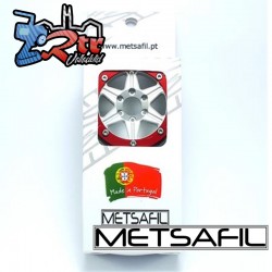 Llantas Metsafil 1.9 beadlock PT-Sixstar Plata/Rojo (2 Unidades)