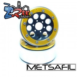 Llantas Metsafil 1.9 beadlock PT-Gum Negro/Oro (2 Unidades)