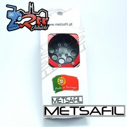 Llantas Metsafil 1.9 beadlock PT-Gum Negro/Rojo (2 Unidades)