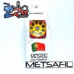 Llantas Metsafil 1.9 beadlock PT-Gum Oro/Rojo (2 Unidades)
