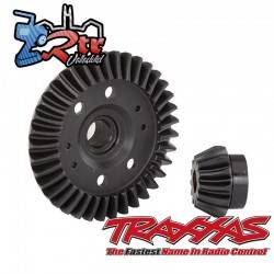Corona y piñon del diferencial trasero en espiral Traxxas TRA6879R