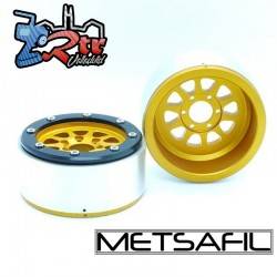 Llantas Metsafil 1.9 beadlock PT-Gear Oro/Negro (2 Unidades)
