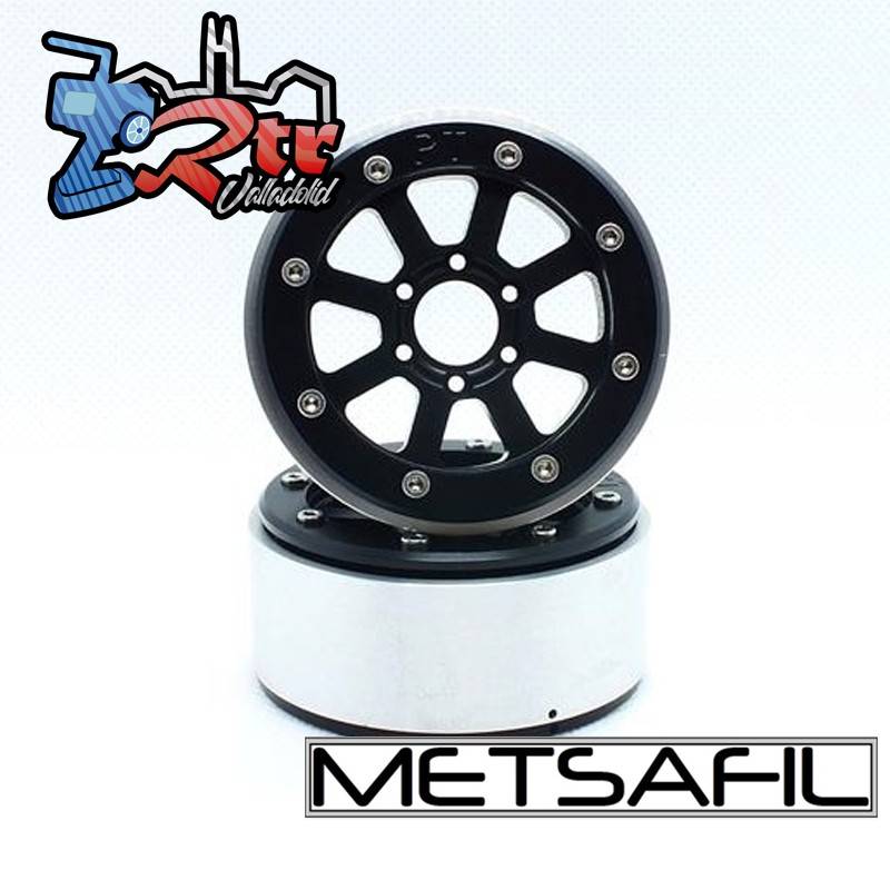 Llantas Metsafil 1.9 beadlock PT-Gear Negro/Negro (2 Unidades)