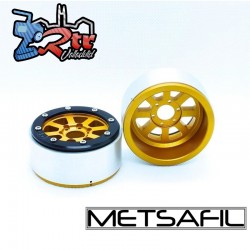 Llantas Metsafil 1.9 beadlock PT-Gear Oro/Negro (2 Unidades)