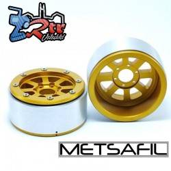 Llantas Metsafil 1.9 beadlock PT-Gear Oro/Oro (2 Unidades)
