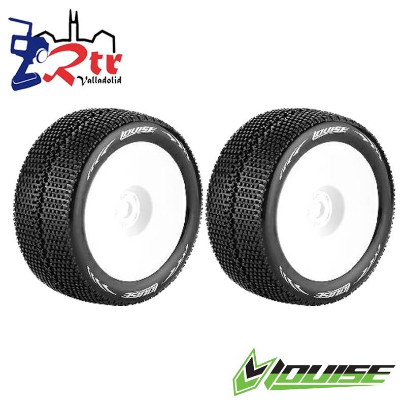 Ruedas Louise 17mm Truggy 1/8 ST-Turbo 1/2 Outset Pegadas Rellenas LR-T3112VWH
