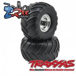 Ruedas Traxxas Groove de doble perfil Cromo 1/10 12mm TRA3665X
