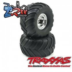 Ruedas Traxxas Groove de doble perfil Cromo 1/10 12mm TRA3663X