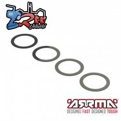 Arandelas de ajuste 13x16x0.2mm 4 Piezas Arrma ARA709031