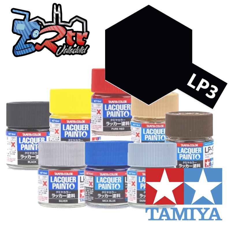 LP-3 Pintura Laca Negro Mate 10Ml Tamiya