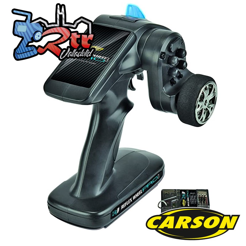 Emisora Carson Reflex Wheel PRO 3 2.4G + Receptor Bec Color Negro