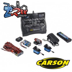 Emisora Carson Reflex Stick Truck-Set 2.4G 6 6Canales (luces, Servos, Bateria+Carg, Motor, Esc)