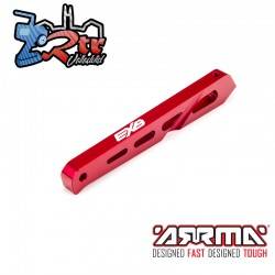 Soporte de chasis de aluminio central trasero, 87 mm rojo EXB Arrma ARA320566