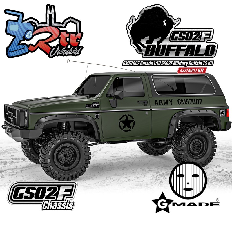 Gmade 1/10 GS02F Buffalo TS Militar Crawler 4wd Kit de emsamblaje
