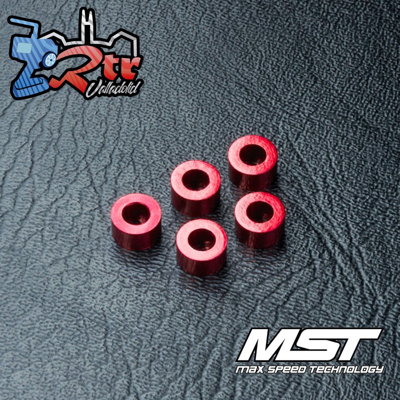 Arandela MST aluminio 3x5,5x3,0mm rojo (5 piezas) MST820028R