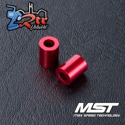 Arandela MST aluminio 3x5.5x7mm rojo (2 piezas) MST820077R