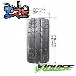Ruedas Louise 12mm Buggy 1/10 E-Rocket Delanteras LR-T3186SWKF