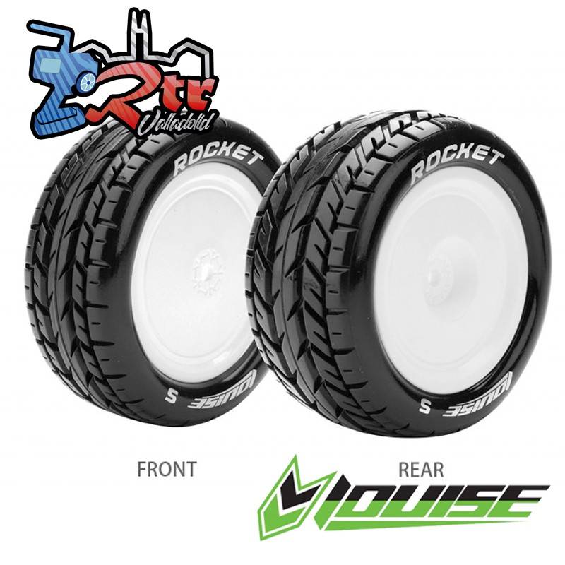 Ruedas Louise 12mm Buggy 1/10 E-Rocket Delanteras LR-T3186SWKF