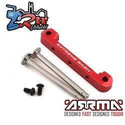 Soporte de suspensión de aluminio superior delantero CNC rojo EXB Arrma ARA330659