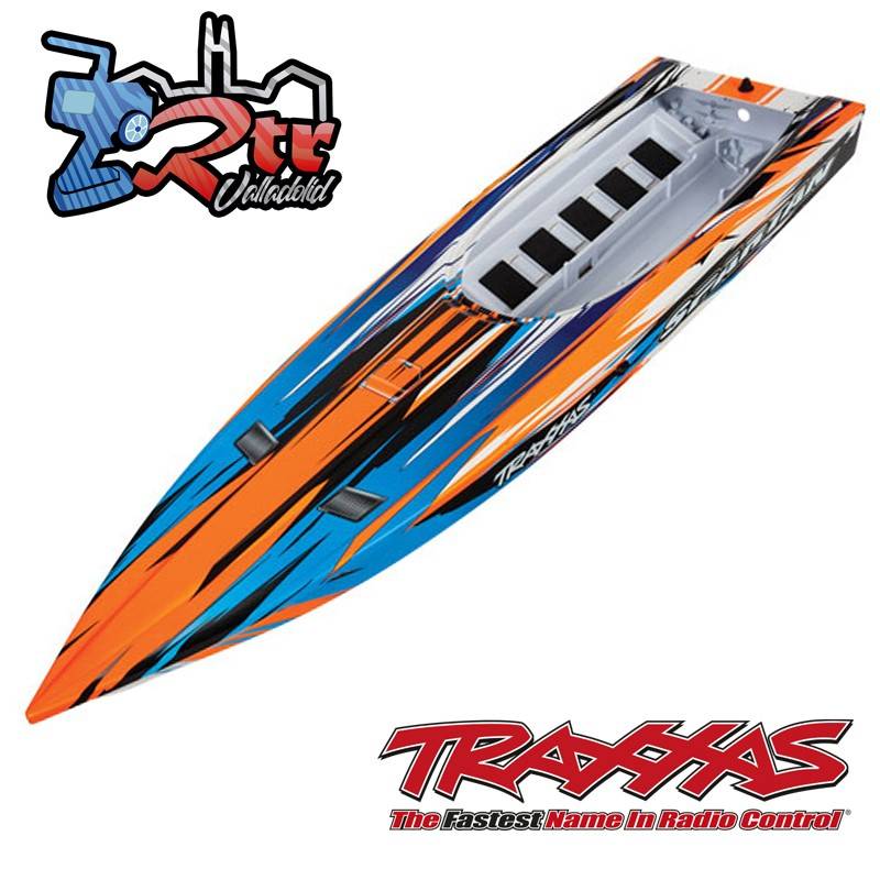 Casco Spartan Traxxas Anaranjado completamente ensamblado TRA5735