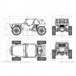 Cross RC Rock Crawler 4wd buggy kit - UT4 1/7