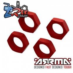 Tuerca de rueda de aluminio de 24 mm Aluminio Rojo Arrma ARA310929