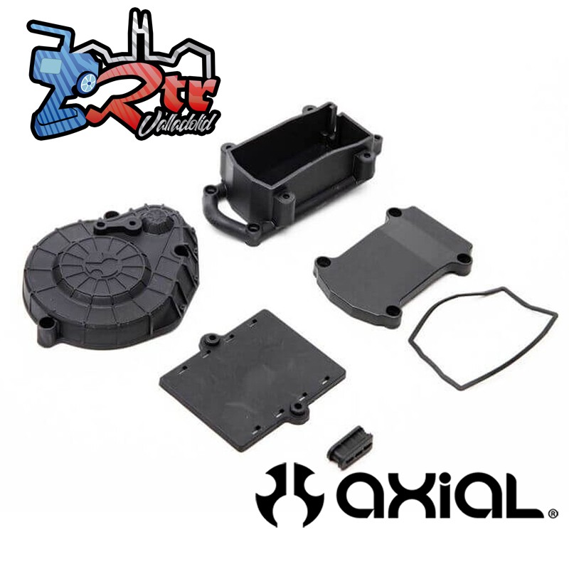 Cubierta de engranajes y caja del receptor Negro RBX10 Axial AXI231036