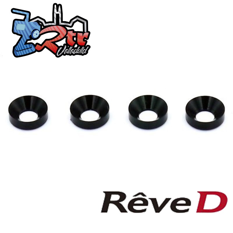 Arandela de avellanado de aluminio de 3 mm (4 piezas) Reve D RC-002