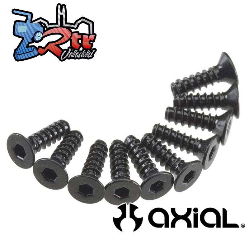 Tornillo hexagonal de cabeza plana M3x10mm Negro (10) Axial AXIC0128