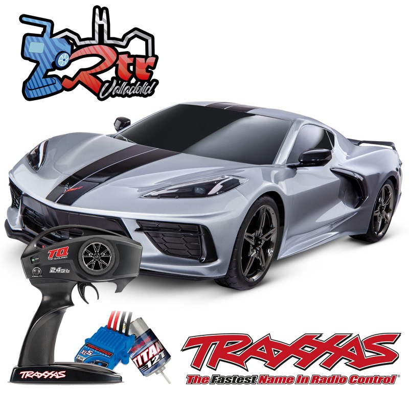 Traxxas 4-Tec 3.0 Corvette Chevrolet Stingray Gris Escala 1/10 4Wd Escobillas