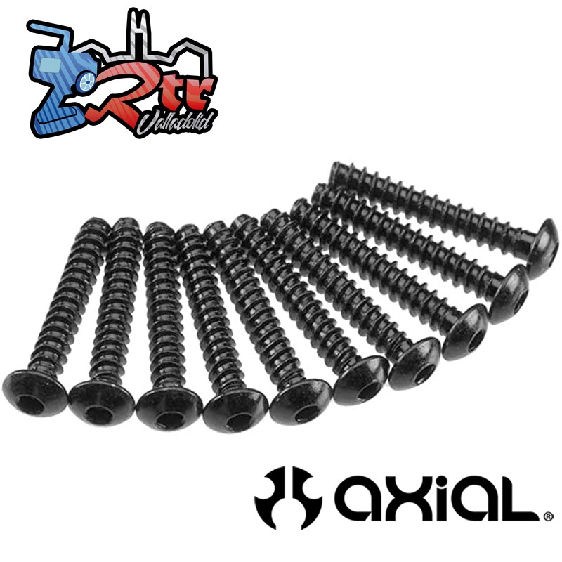 Tornillo hexagonal de Cabezal de botón M3x18mm Negro (10) Axial AXA438