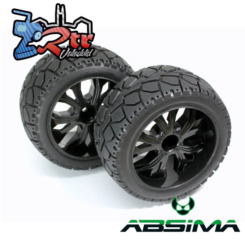 Ruedas Absima de Carretera Negras Delanteras 1/8 17mm 2500013