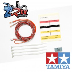Juego de luces LED Tamiya MFC 2x3mm Rojo 1100mm