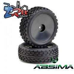 Ruedas Absima 12mm Disco Offroad delanteras negro 1/10 2500011