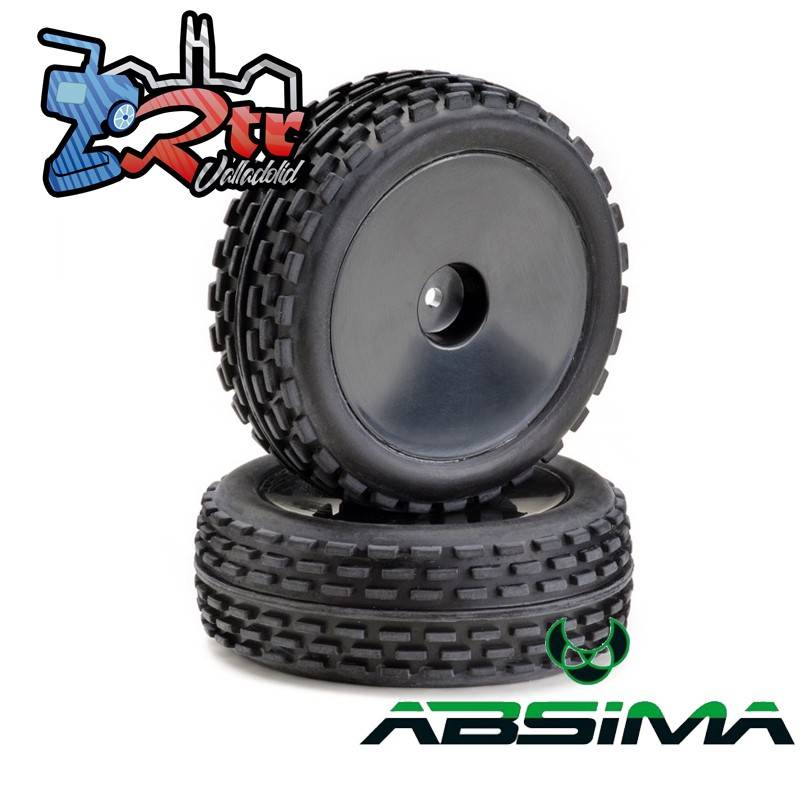 Ruedas Absima 12mm Disco Offroad delanteras negro 1/10 2500011