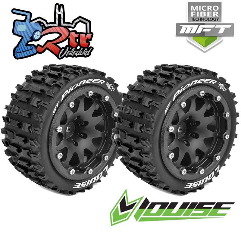 Ruedas Louise 12mm Truggy 1/10 MFT ST-PIONEER 1/2 Outset Pegadas Rellenas LR-T3312SBH