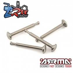 Pin de montaje de choque, 3x33 mm plateado 4 Unidades EXB Arrma ARA713032