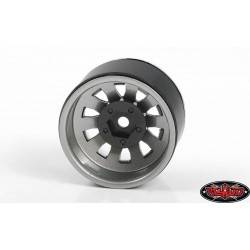 Llantas Rc4wd 1.9 acero de 5 lengüetas con anillo de belleza Plata 4 Unidades