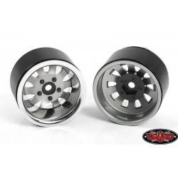 Llantas Rc4wd 1.9 acero de 5 lengüetas con anillo de belleza Plata 4 Unidades