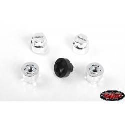 Llantas Rc4wd 1.9 acero de 5 lengüetas con anillo de belleza Plata 4 Unidades