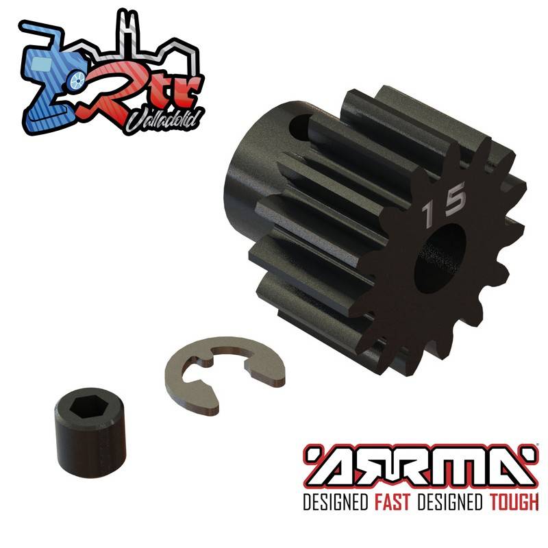 Engranaje de piñón, 15T HD Mod1 Eje 5mm Safe-D5 ARA310962